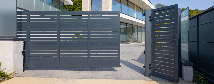 Откатные ворота и калитка