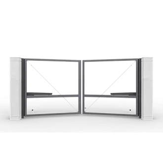 Распашные ворота с электроприводом серии Prestige без заполнения